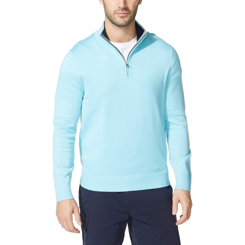 Classic Fit Quarter Zip Knit Sweater