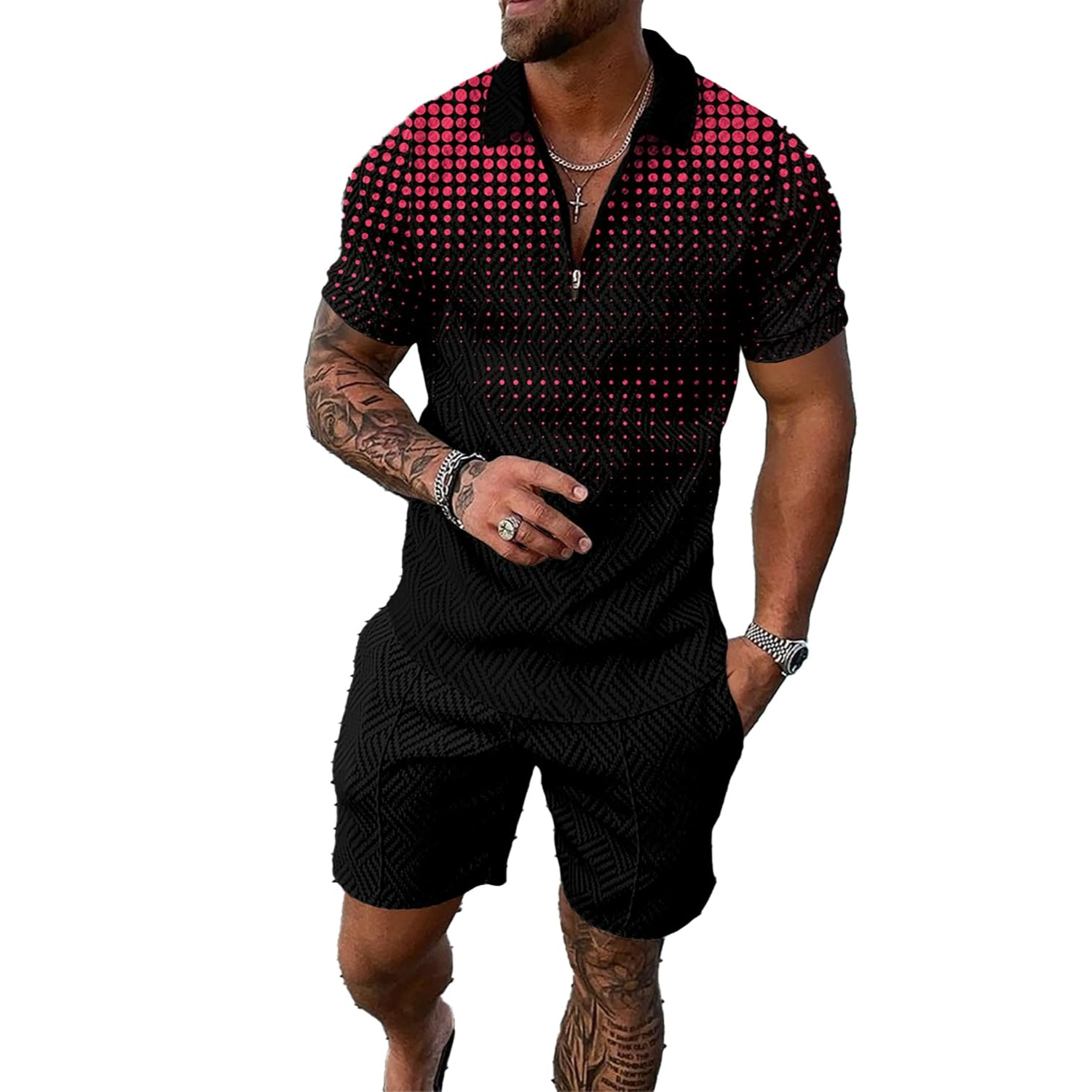 2 Pieces Casual Short Sleeve Shirt And Short Outfit Set