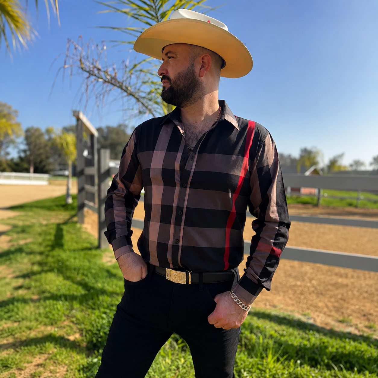 Casual Plaid Long Sleeve Button Shirt For Men And Boys