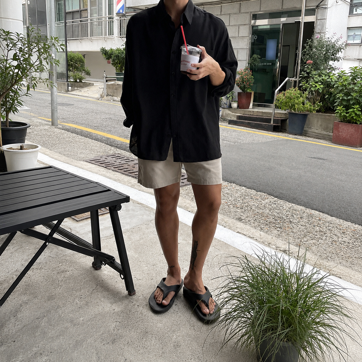 Casual Long Sleeve Button Front Baggy Shirt With Pocket For Men