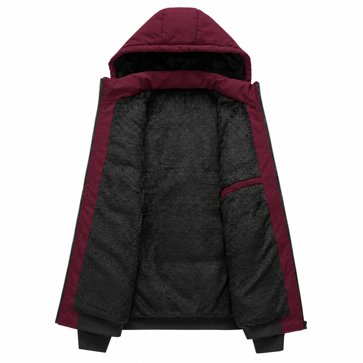 Hooded Padded Long Sleeve Casual Winter Bubble Jacket For Men