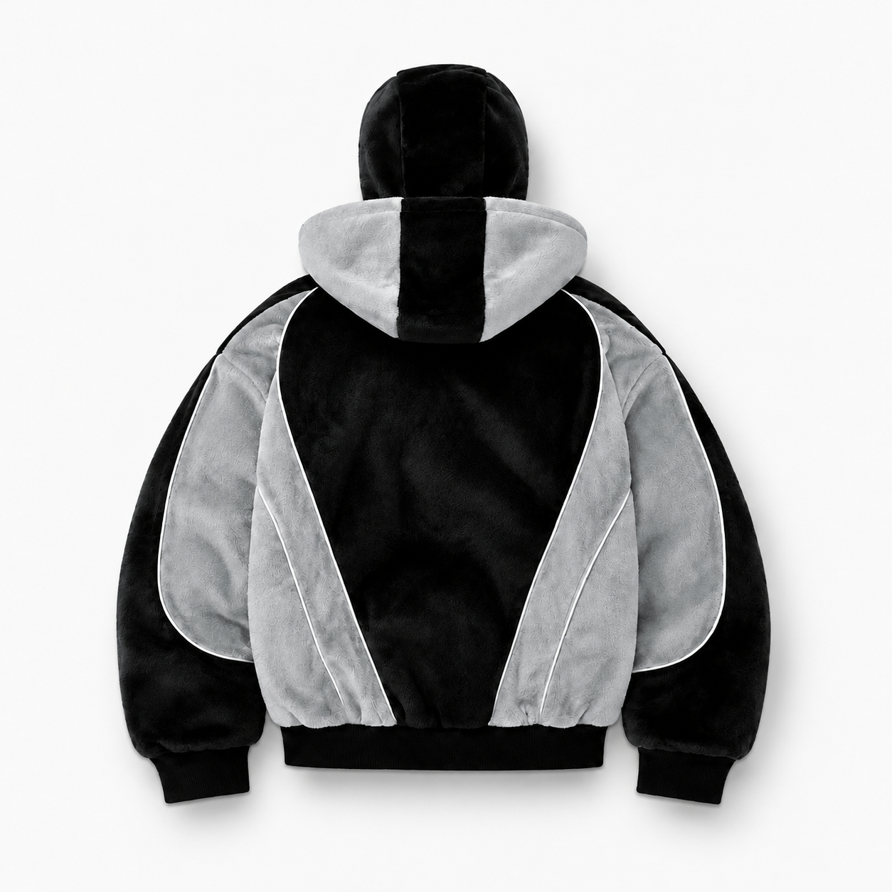 Rhinestone Embellished Graphic Zip Up Hooded Sweatshirt For Men