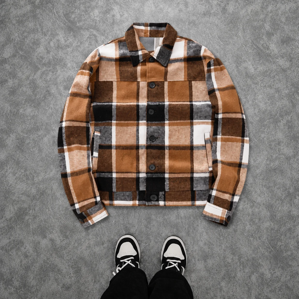 Casual Winter Plaid Over Coat For Men And Women