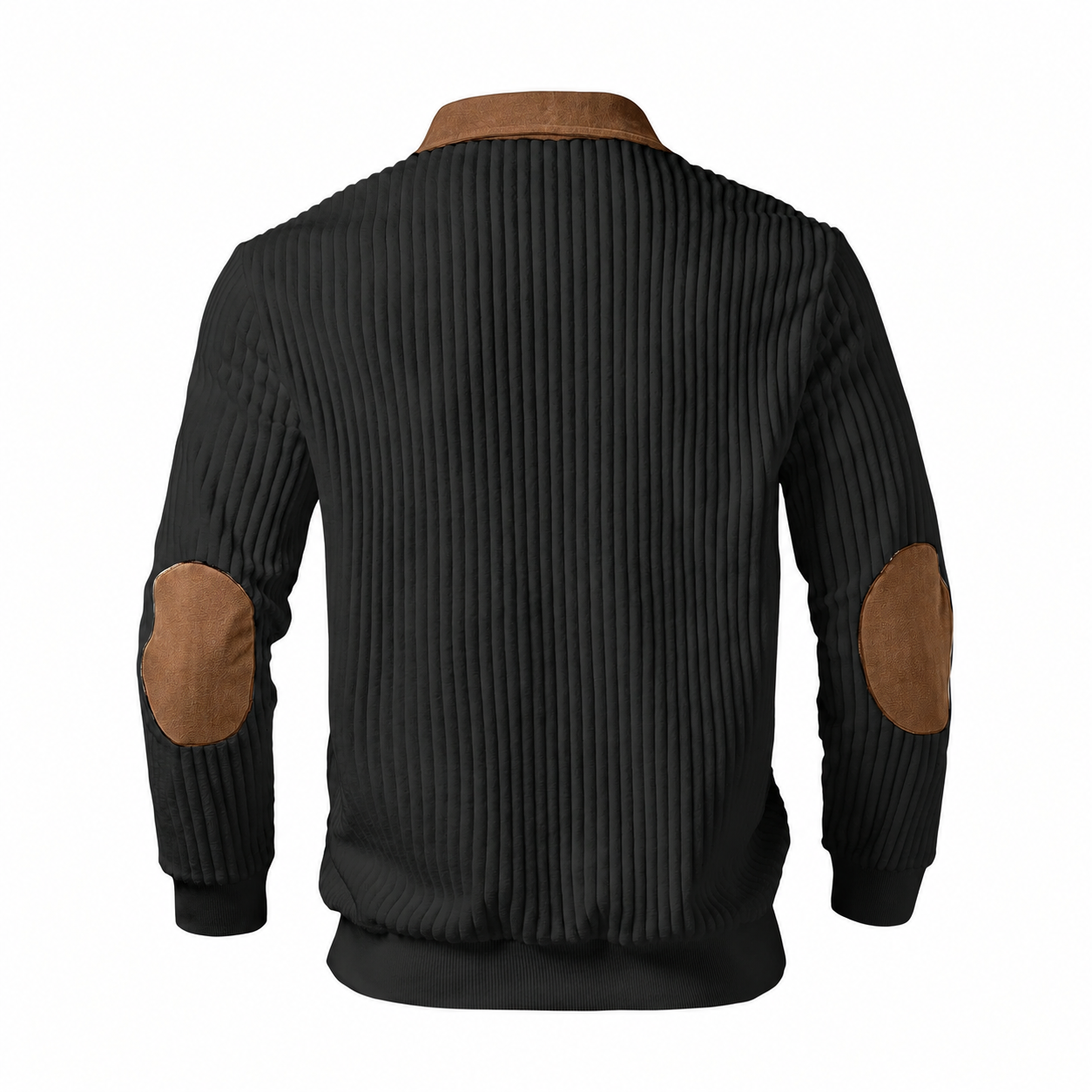 Contrast Design Long Sleeve Zip Pullover Sweatshirt For Men