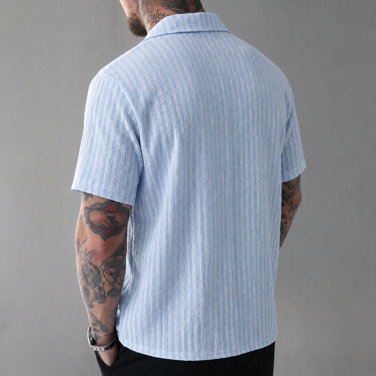 Smart Casual Short Sleeve Button Up Summer Wear Shirt For Men