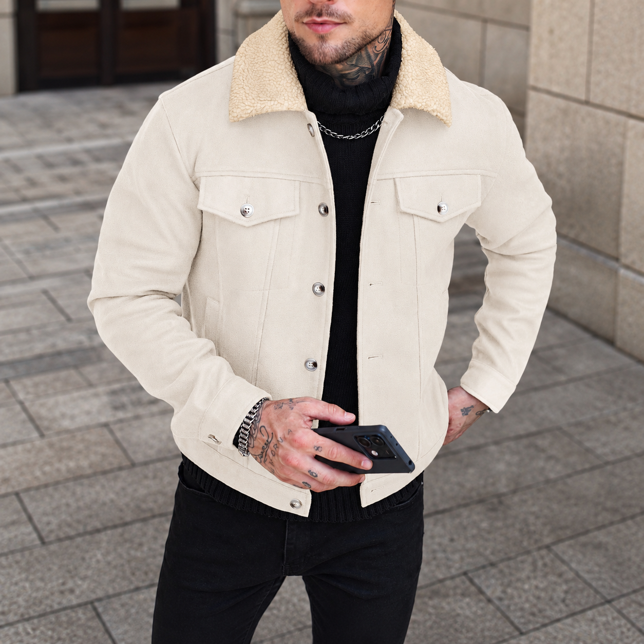 Beige · M