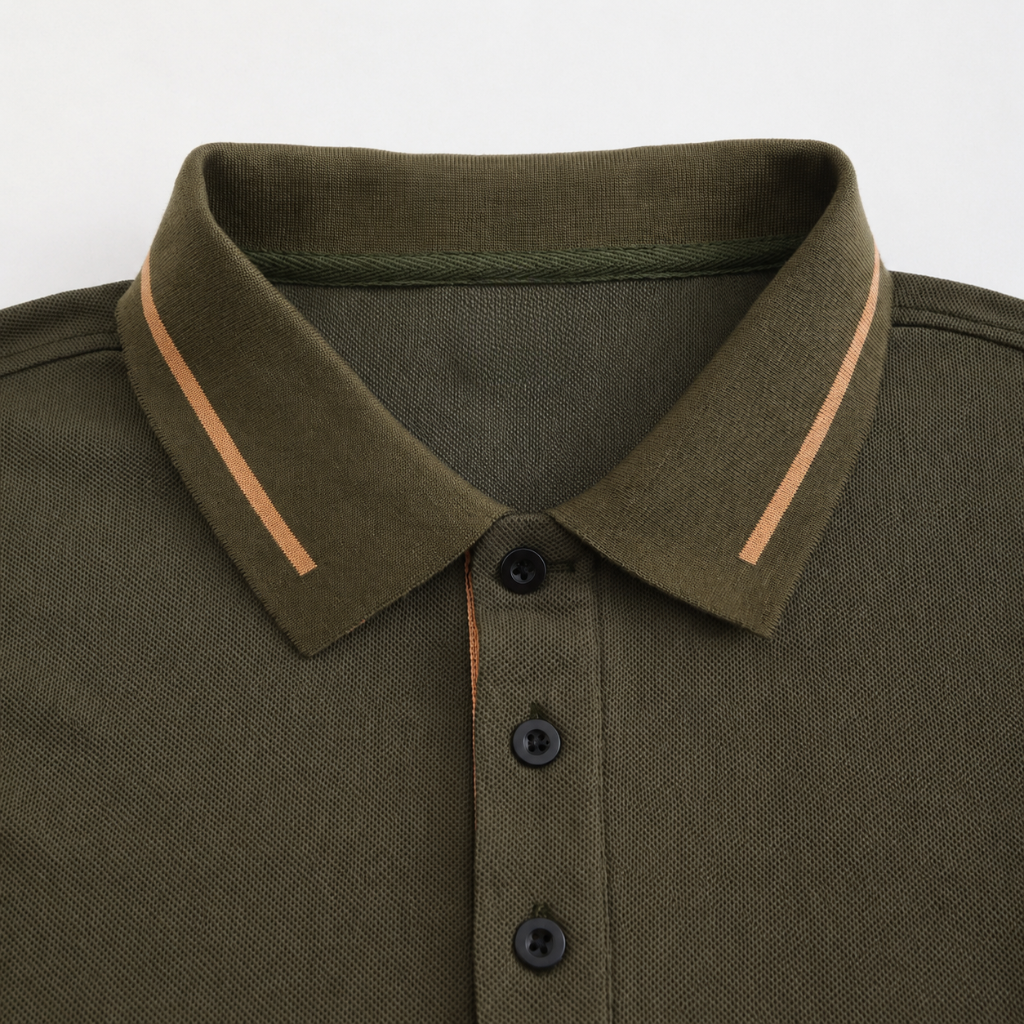 Casual Summer Wear Short Sleeve Polo Shirt With Trim Design For Men