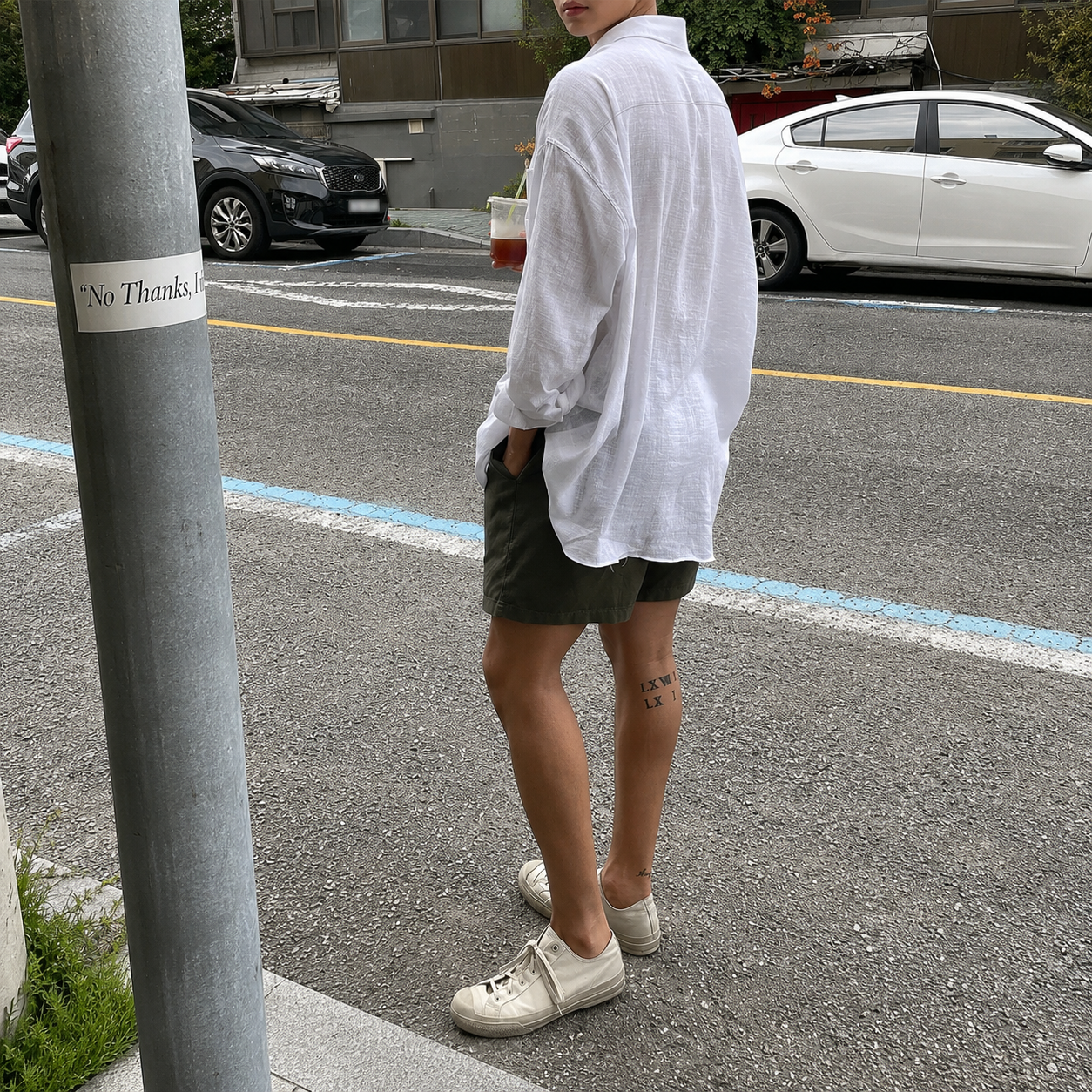 Casual Long Sleeve Button Front Baggy Shirt With Pocket For Men