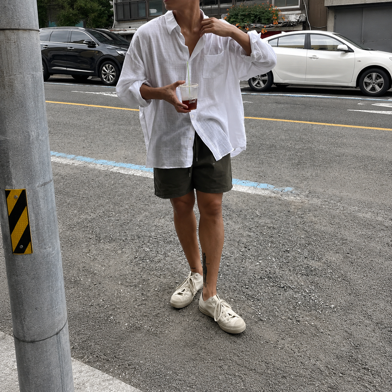 Casual Long Sleeve Button Front Baggy Shirt With Pocket For Men