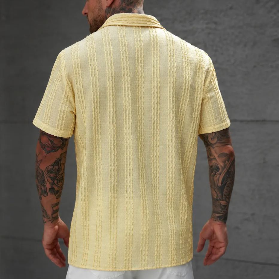 Vintage Inspired Short Sleeve Tropical Shirt For Men