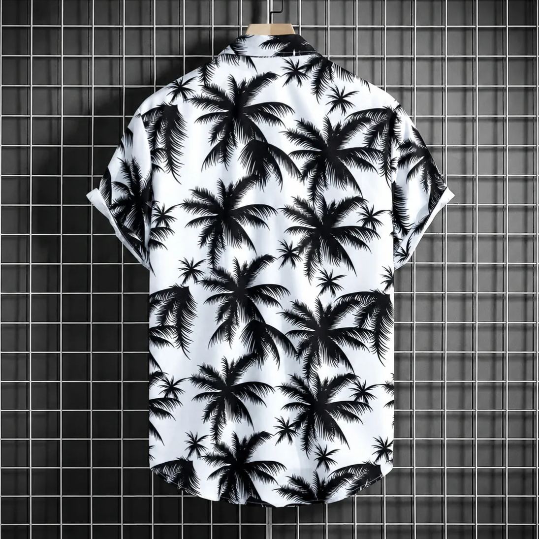 Casual Printed Short Sleeve Beach Shirt For Men