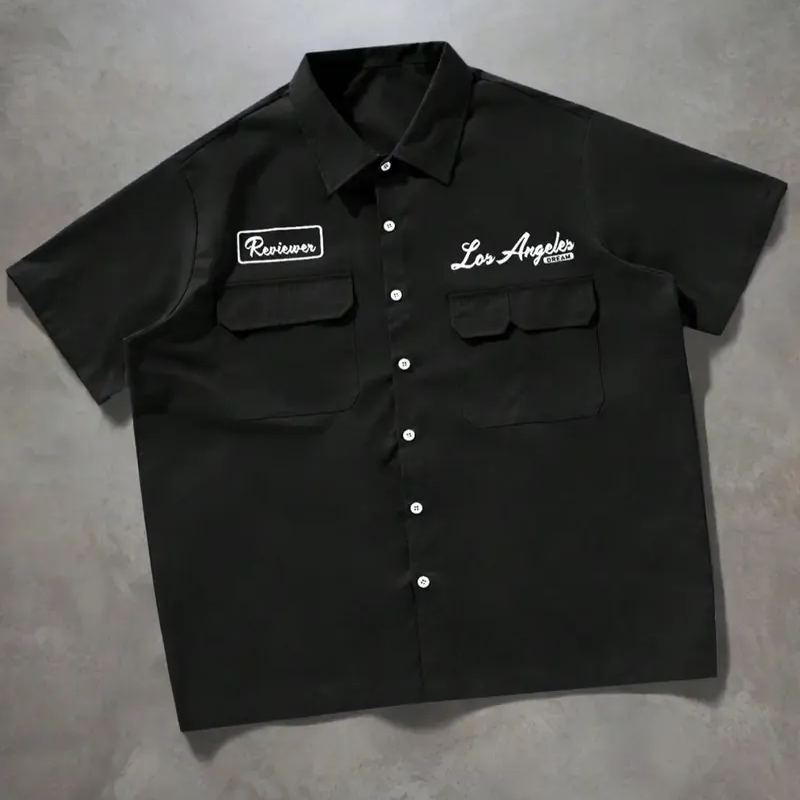 Casual Short Sleeve Loose Summer Shirt For Men With Pockets