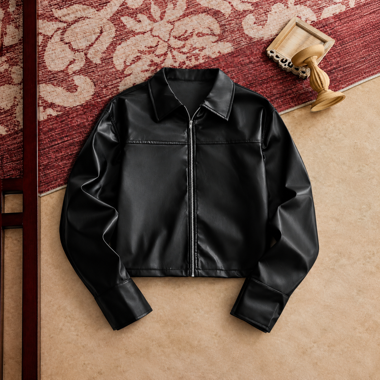 Loose Long Sleeve Zip Up Jacket For Men