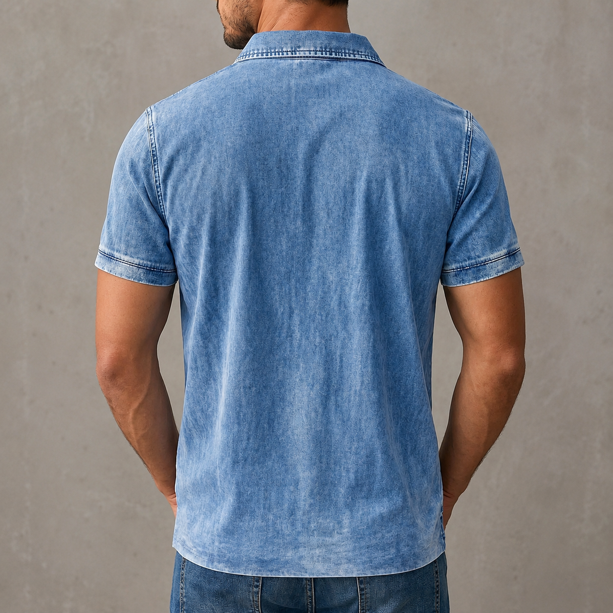Summer Regular Fit Trim Short Sleeve Casual Polo Shirt For Men