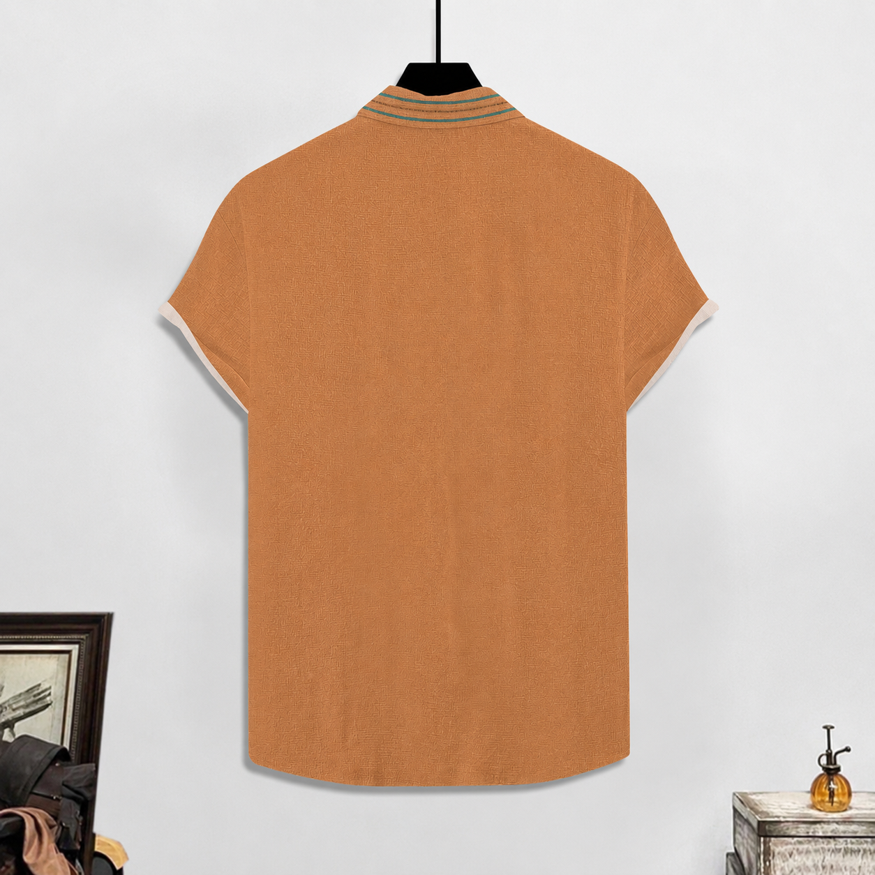 Printed Short Sleeve Button Down Casual Summer Shirt For Men