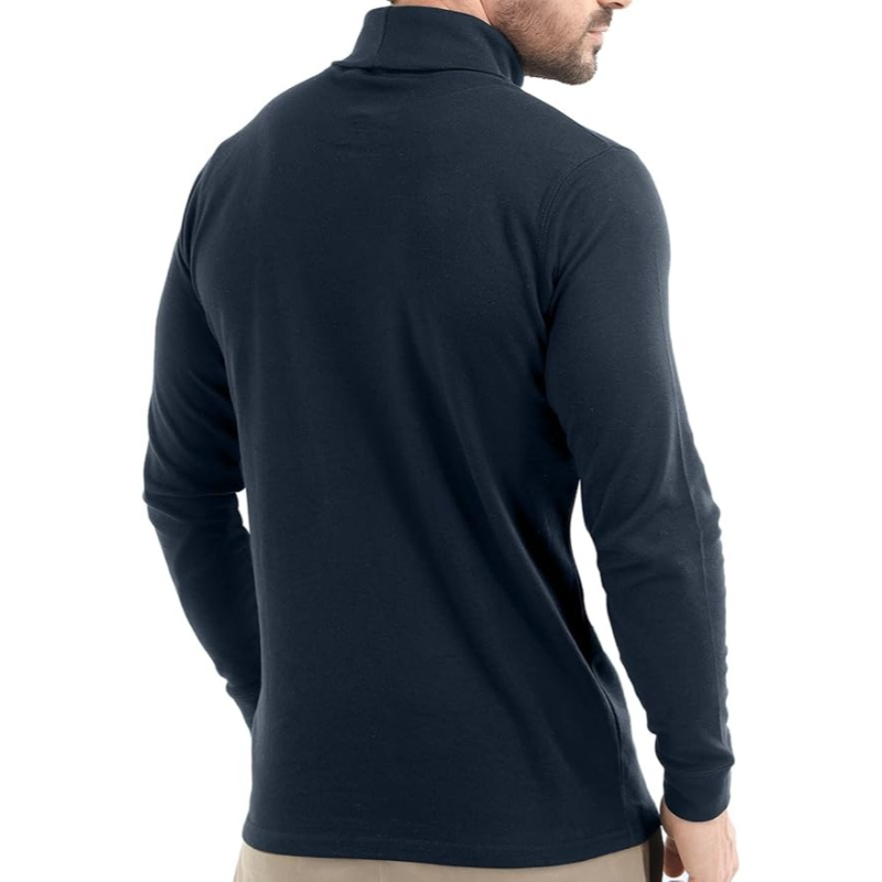 Wear Turtleneck Men Slim Fit UPF 50+ Lightweight Pullover Sweater Long Sleeves Top