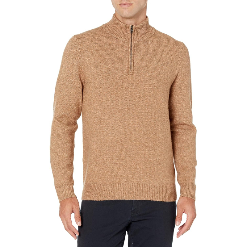 Long Sleeve Quarter Zip Knit Sweater