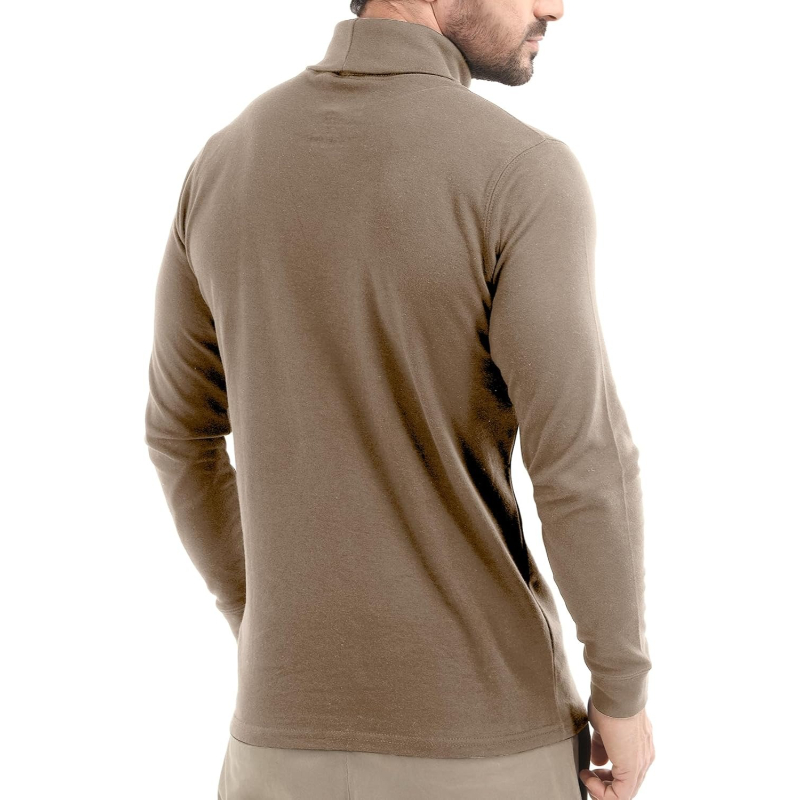 Wear Turtleneck Men Slim Fit UPF 50+ Lightweight Pullover Sweater Long Sleeves Top