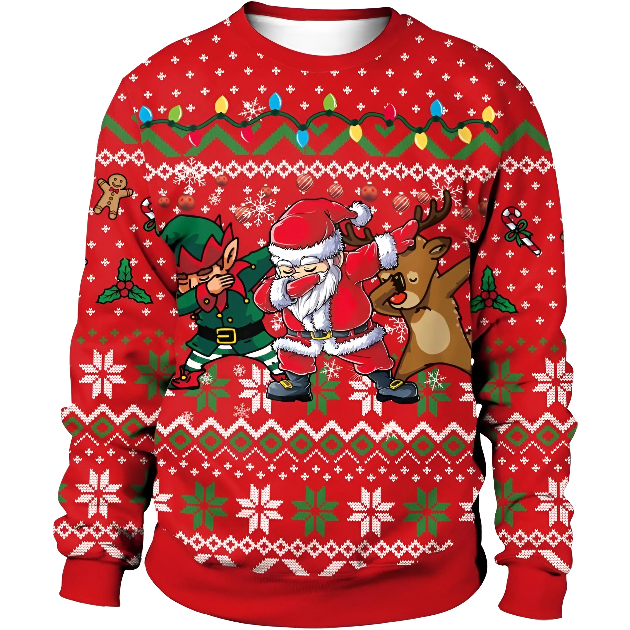 Christmas Long Sleeve Pullover Sweatshirts For Men and Women