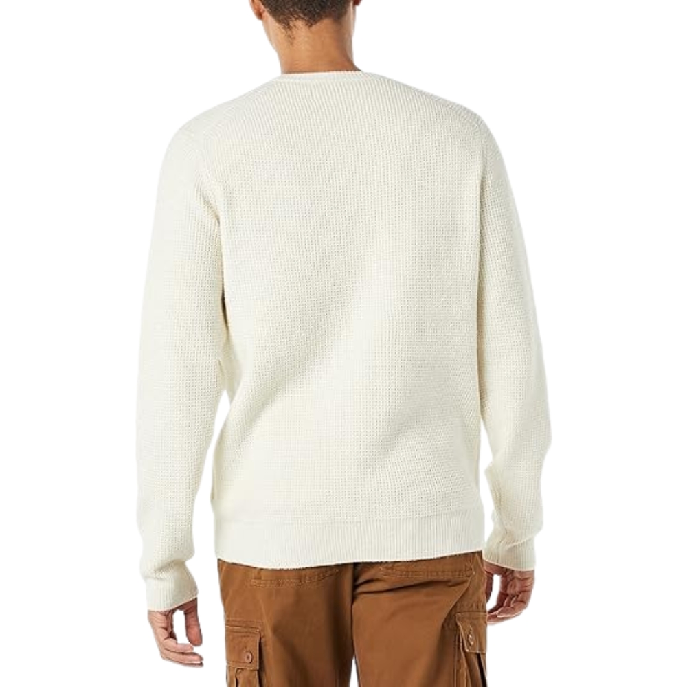 Amazon Essentials Men's Long-Sleeve Soft Touch Waffle Stitch Crewneck Sweater