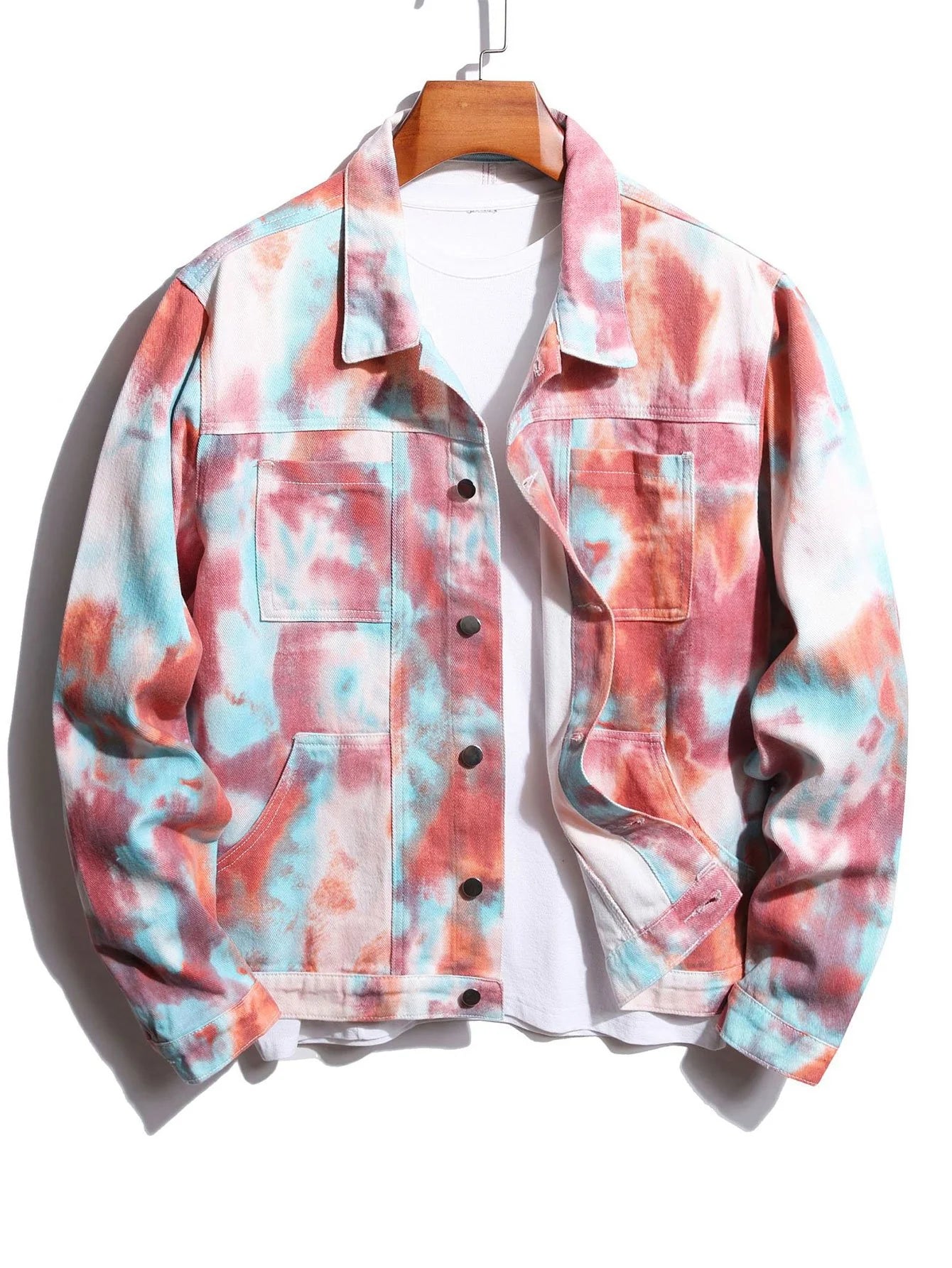 Tie Dye Denim Chore Jacket-Vacay Outfit