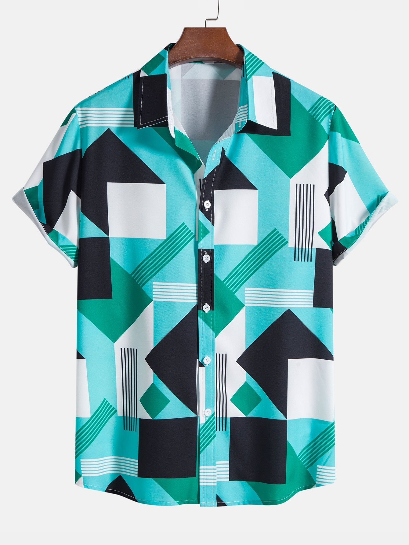 Abstract Print Shirt-Vacay Outfit