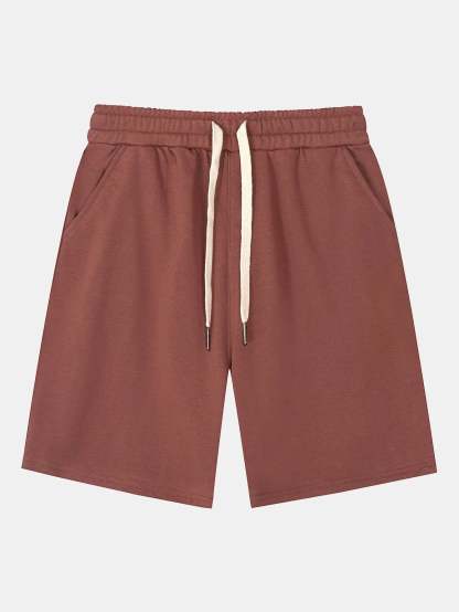 Drawstring Solid Colored Short-Vacay Outfit