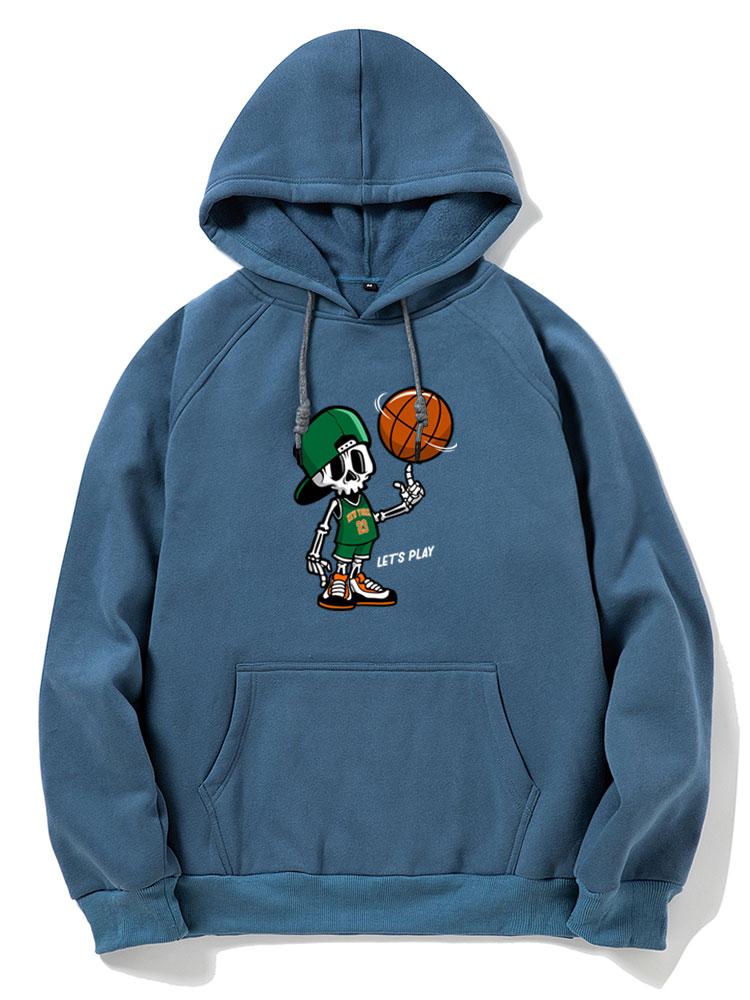 Basketball Print Hoodie-Vacay Outfit