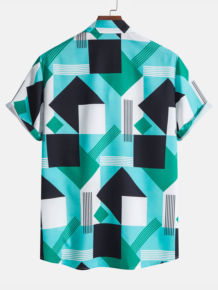 Abstract Print Shirt-Vacay Outfit