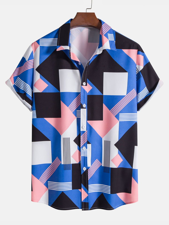 Abstract Print Shirt-Vacay Outfit