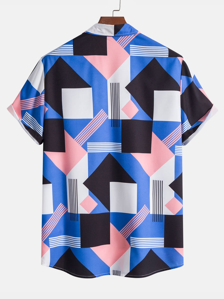 Abstract Print Shirt-Vacay Outfit