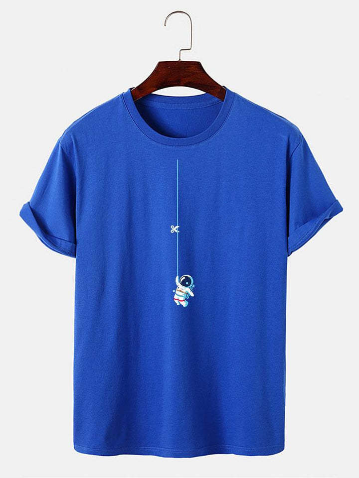 Astronaut On A String Print T-Shirt-Vacay Outfit