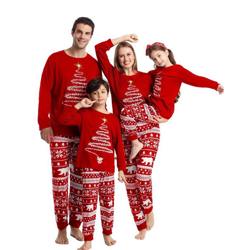 The Christmas Tree Lights Family Pajama Set-Vacay Outfit