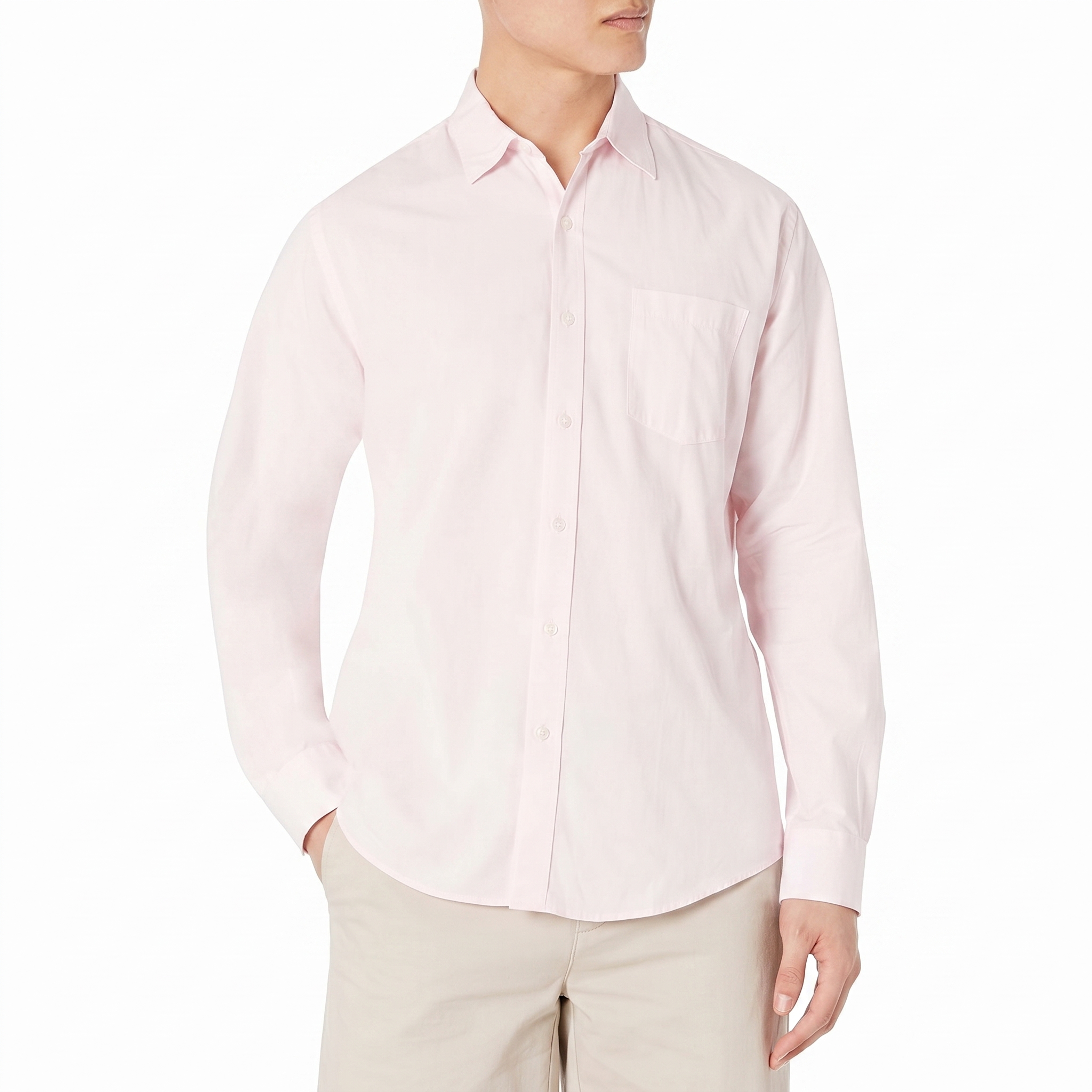 Long Sleeve Casual Poplin Shirt