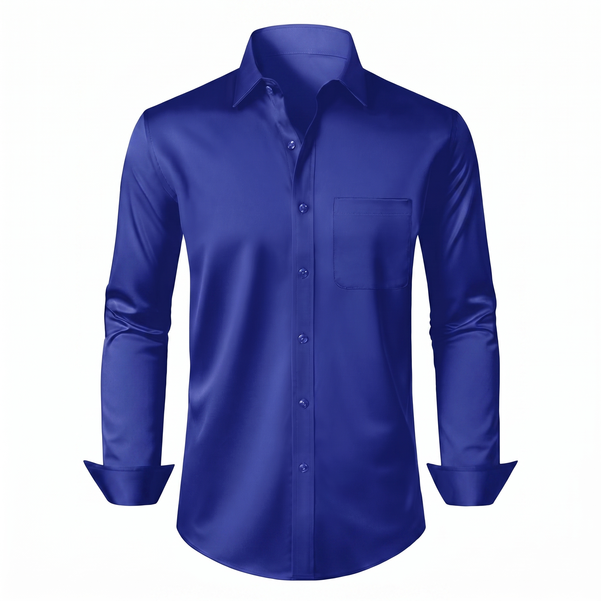 Sleeve And Formal Button Down Shirt Pocket Long For Men