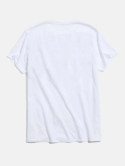 Rainbow Graphic Crew Neck T-Shirt-Vacay Outfit