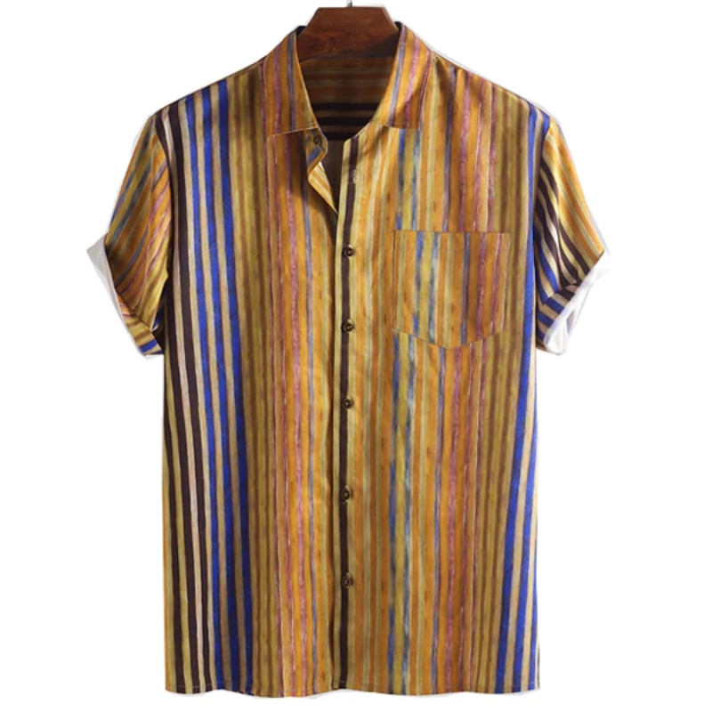 Multi Color Striped Shirt-Vacay Outfit