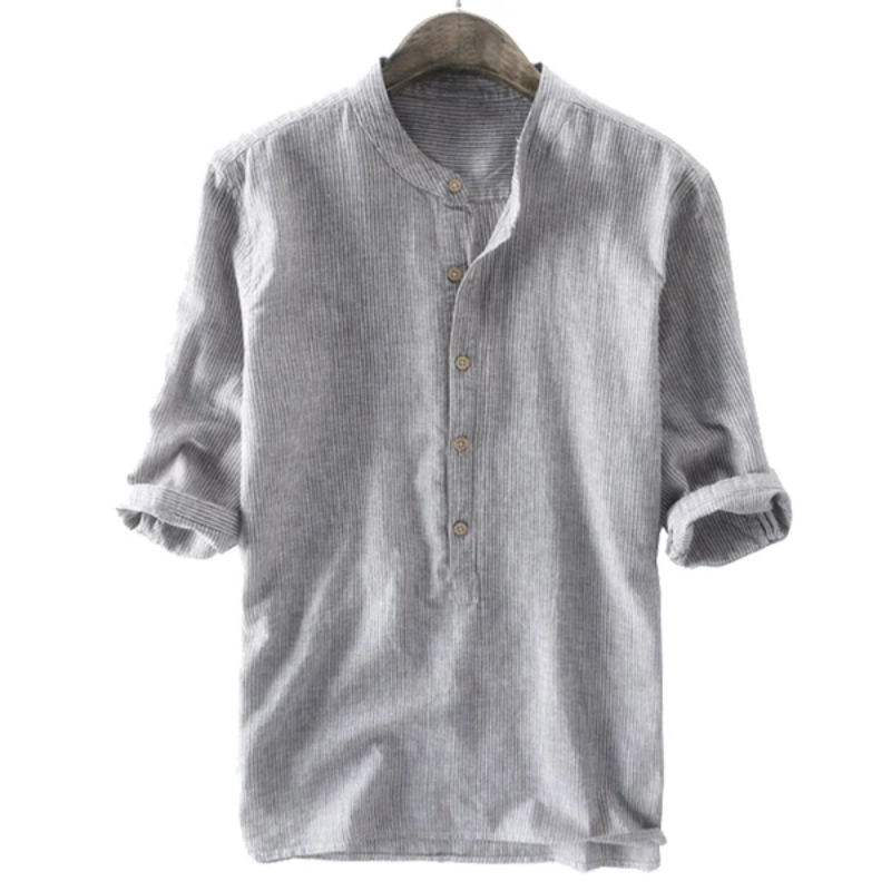 Casual Buttons Henley Shirt-Vacay Outfit
