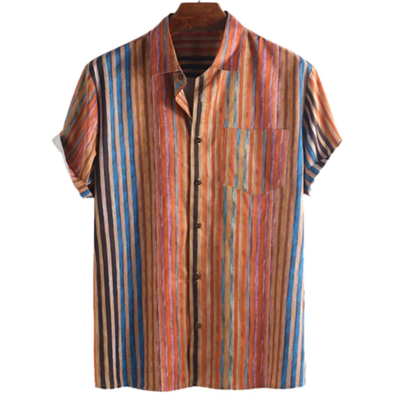 Multi Color Striped Shirt-Vacay Outfit