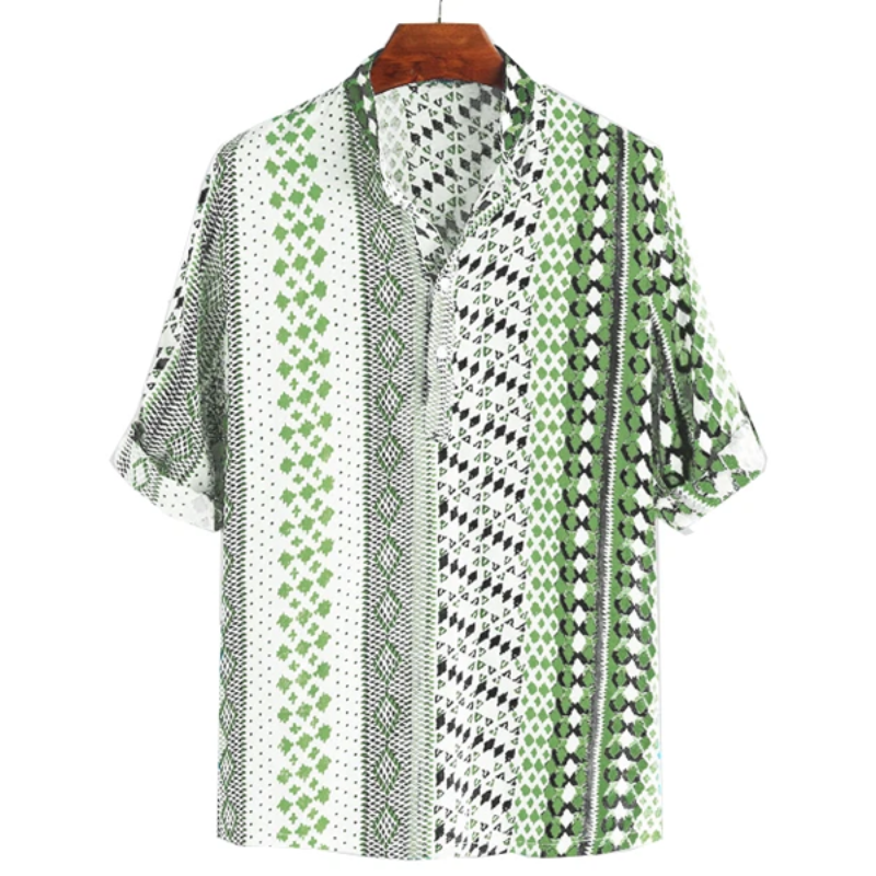 Half Sleeve Patterns T-shirt-Vacay Outfit