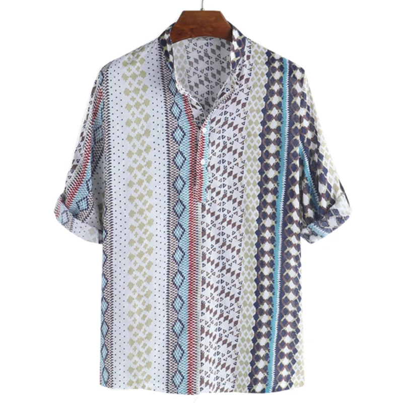 Half Sleeve Patterns T-shirt-Vacay Outfit