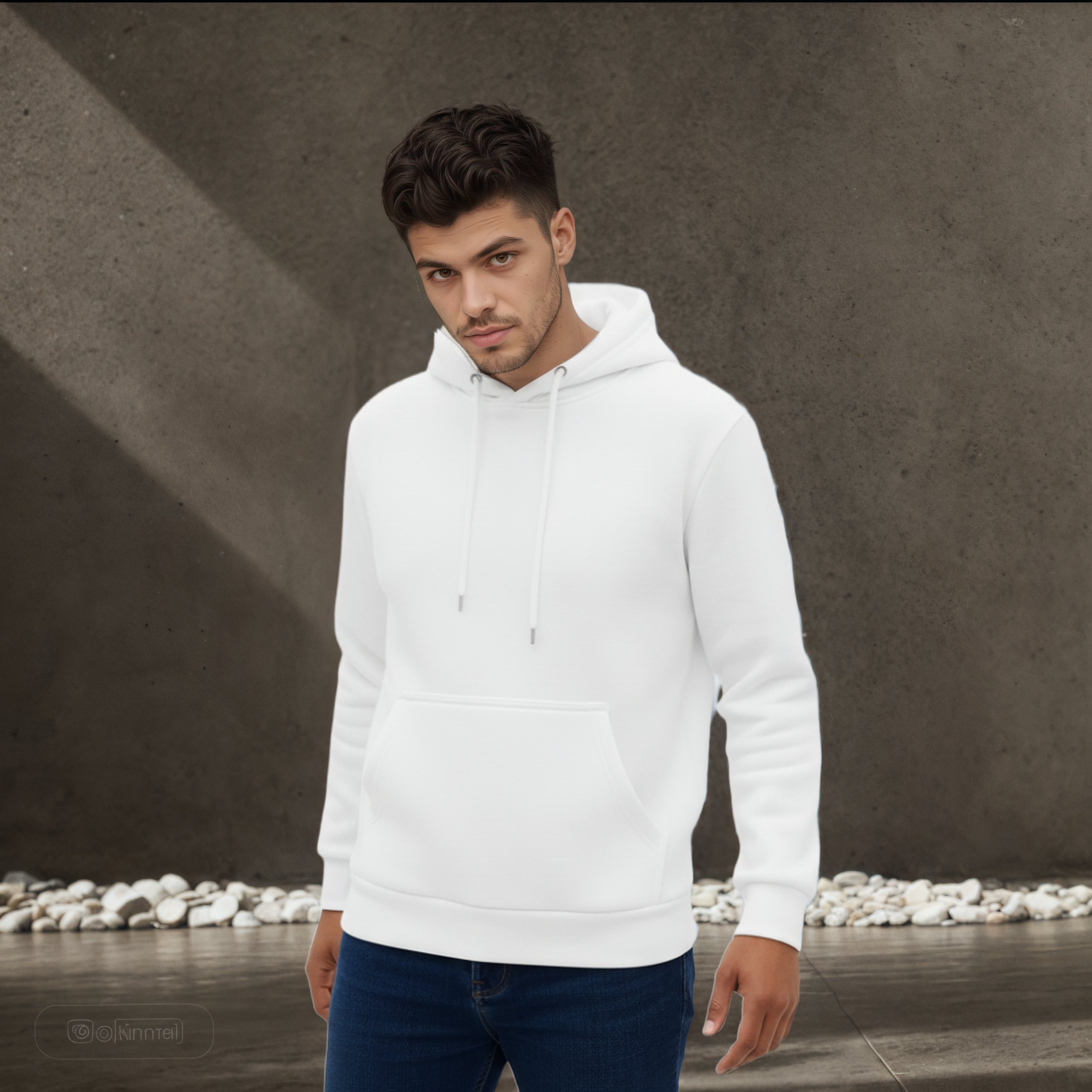 Men’s Casual Cotton Fleece Pullover Hoodie with Kangaroo Pocket