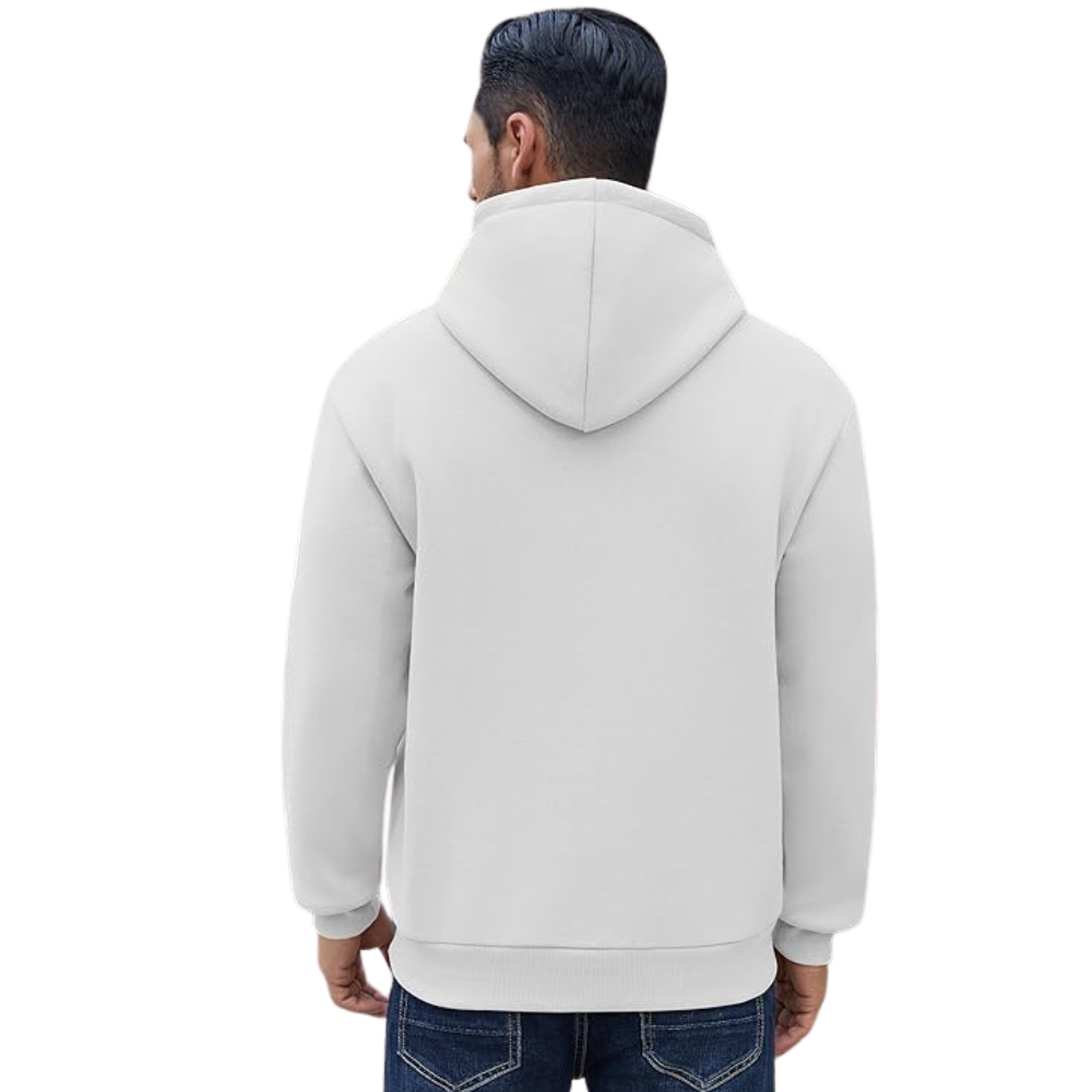 Men’s Casual Cotton Fleece Pullover Hoodie with Kangaroo Pocket
