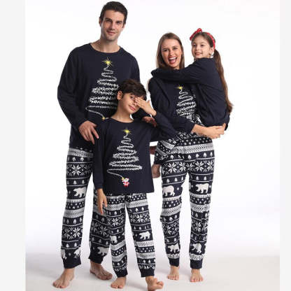 The Christmas Tree Lights Family Pajama Set-Vacay Outfit