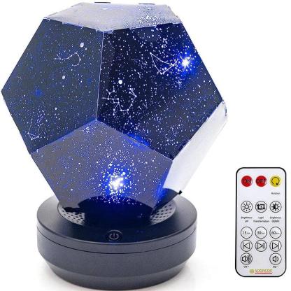 Galaxy Star Night Light Projector with Remote - Solar Flame Torch