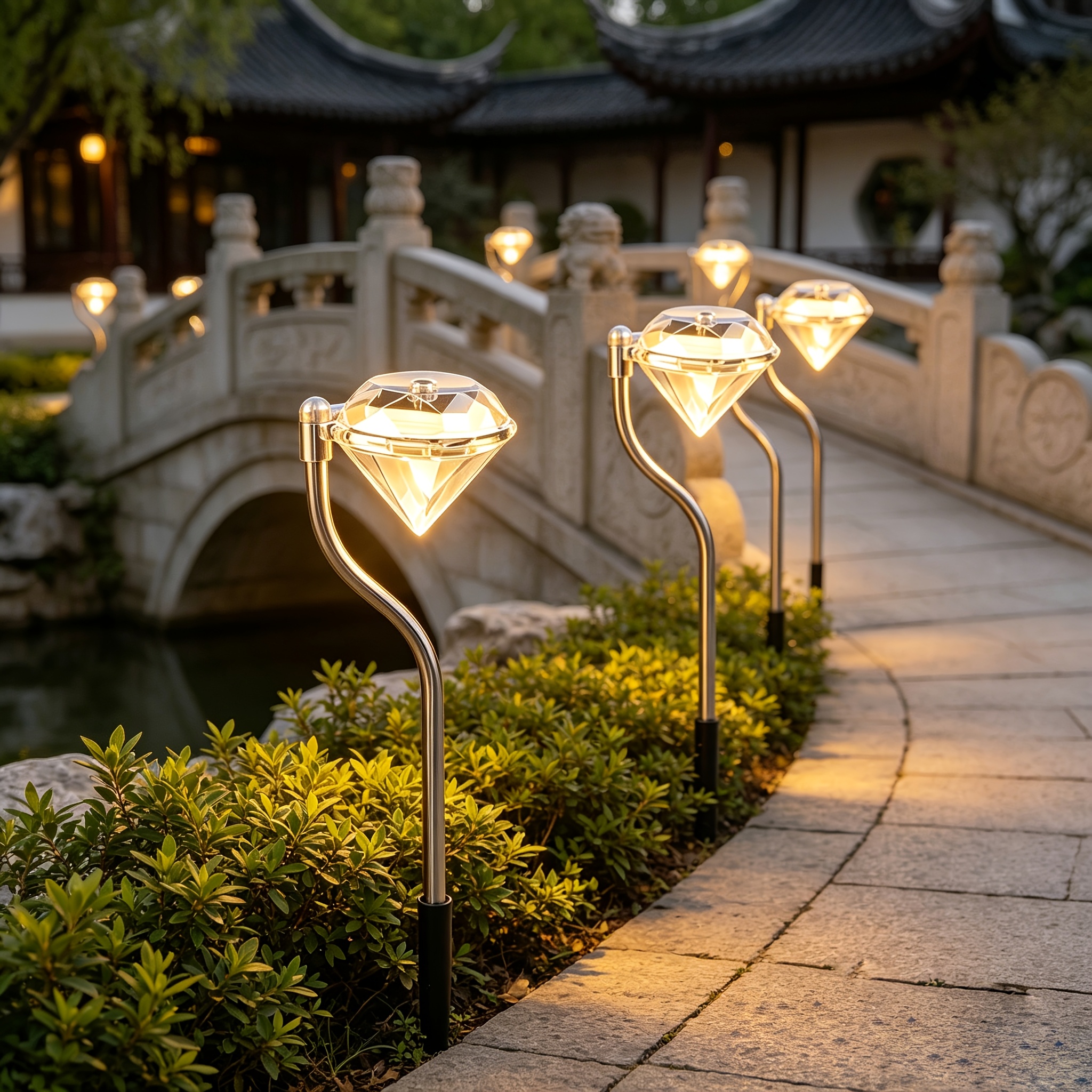 Diamond Landscape Solar Lights For Garden Yard And Walkways