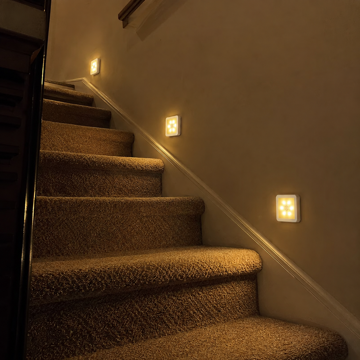 Smart Motion Sensor 6 LED Wireless Wall Light With Auto On Off