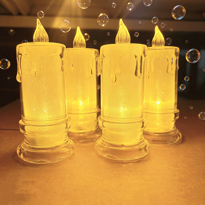 LED Flameless Pillar Candle With Battery For Home Decor And Parties