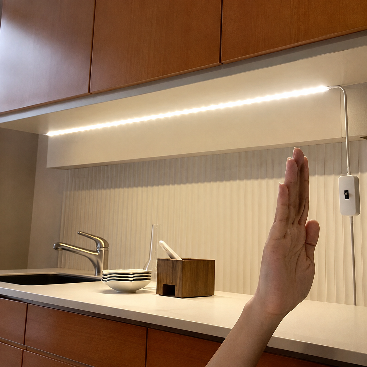 USB Powered LED Under Cabinet Light Bar With Motion Sensor Switch