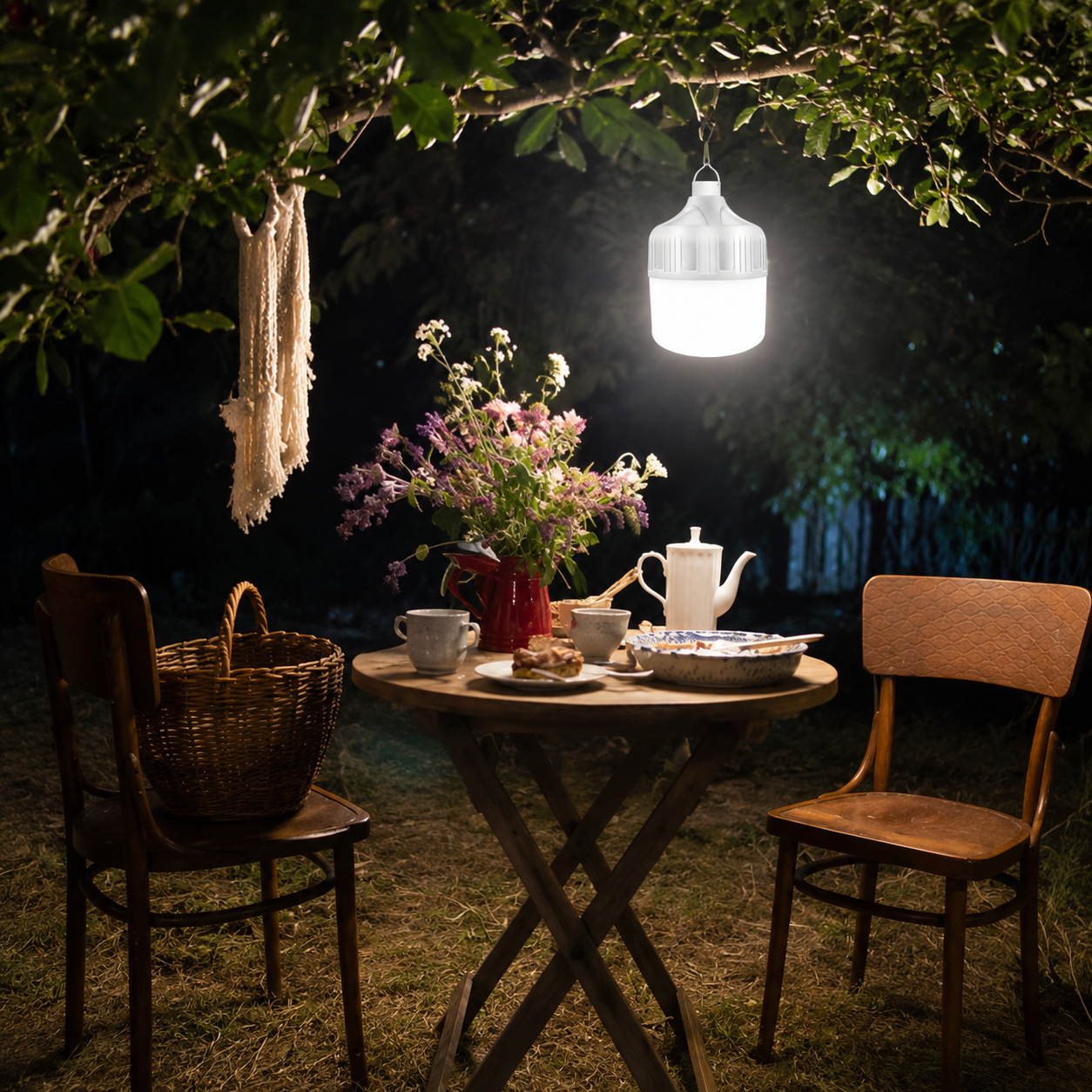 One Piece Portable USB Rechargeable LED Bulb With Hanging Hook